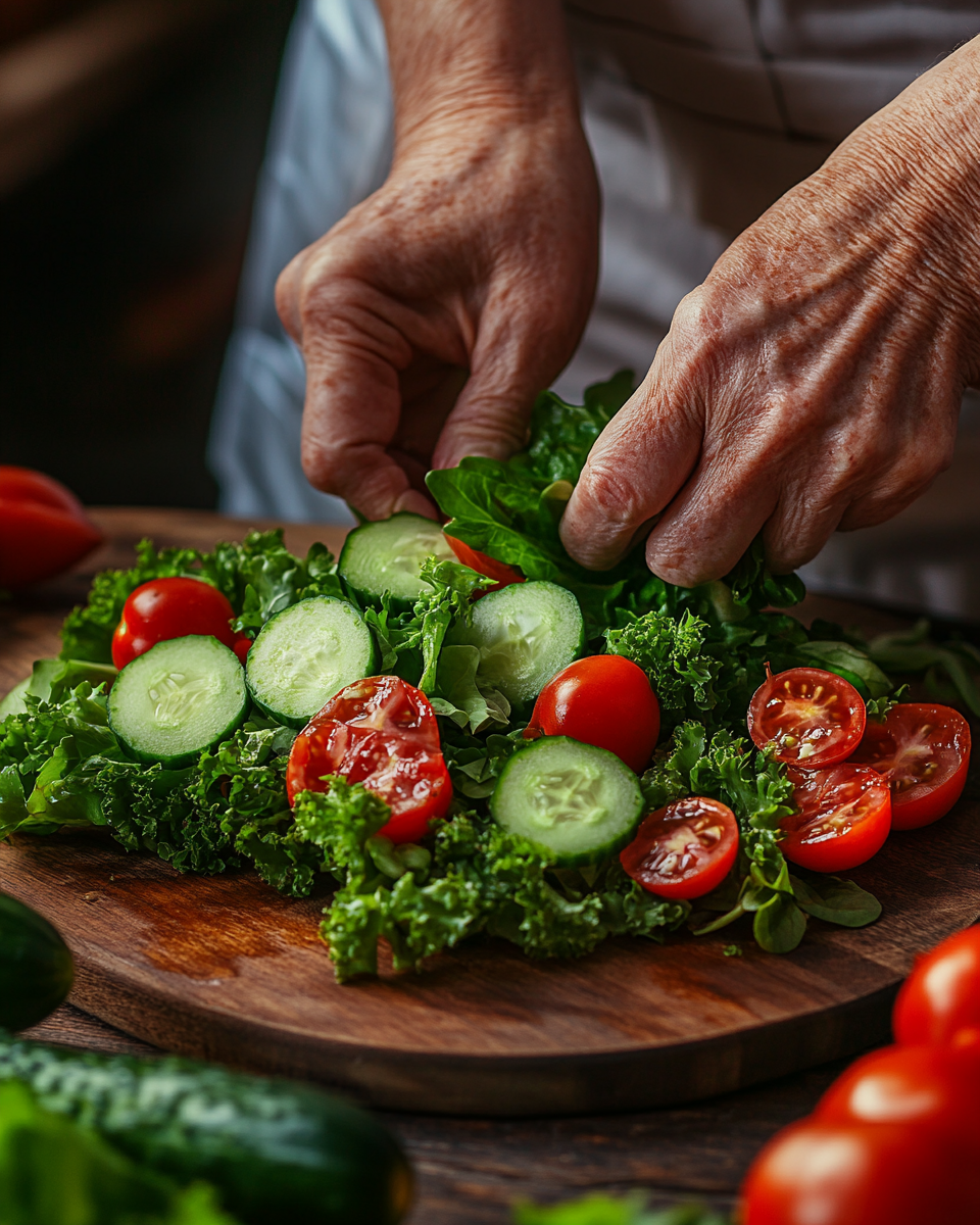 Літня жінка насолоджується здоровим сніданком